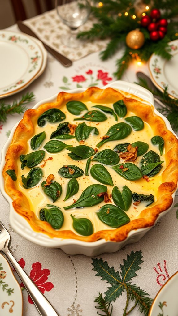 creamy spinach cheese bake