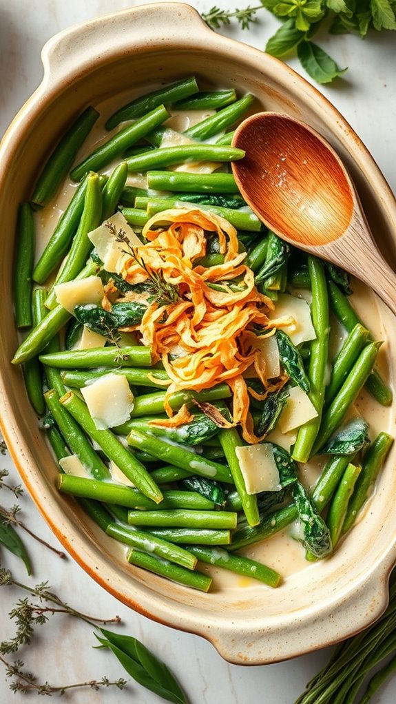 creamy spinach cheese casserole