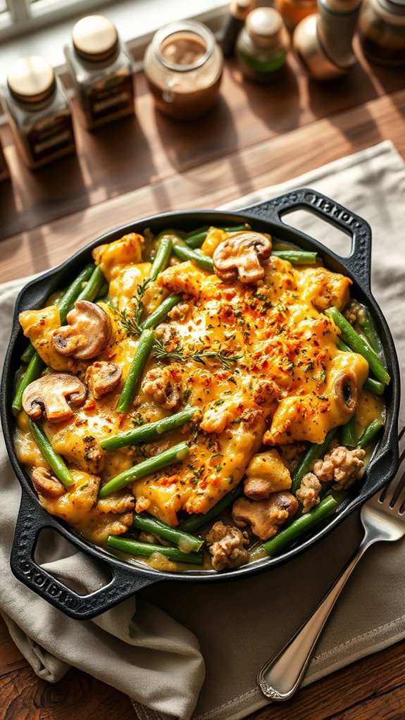 creamy turkey green bean casserole