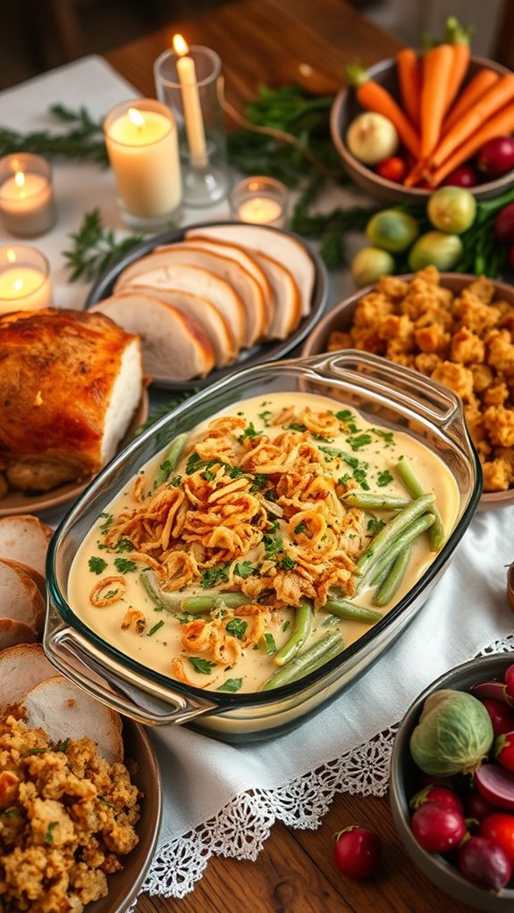 creamy turkey green bean casserole
