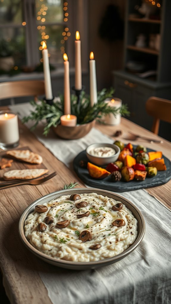 creamy vegan mushroom risotto