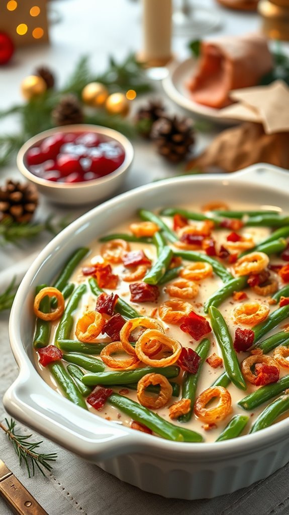 crispy bacon green bean casserole