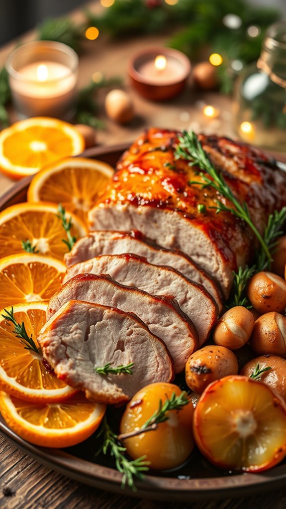 crispy duck with seasoned potatoes