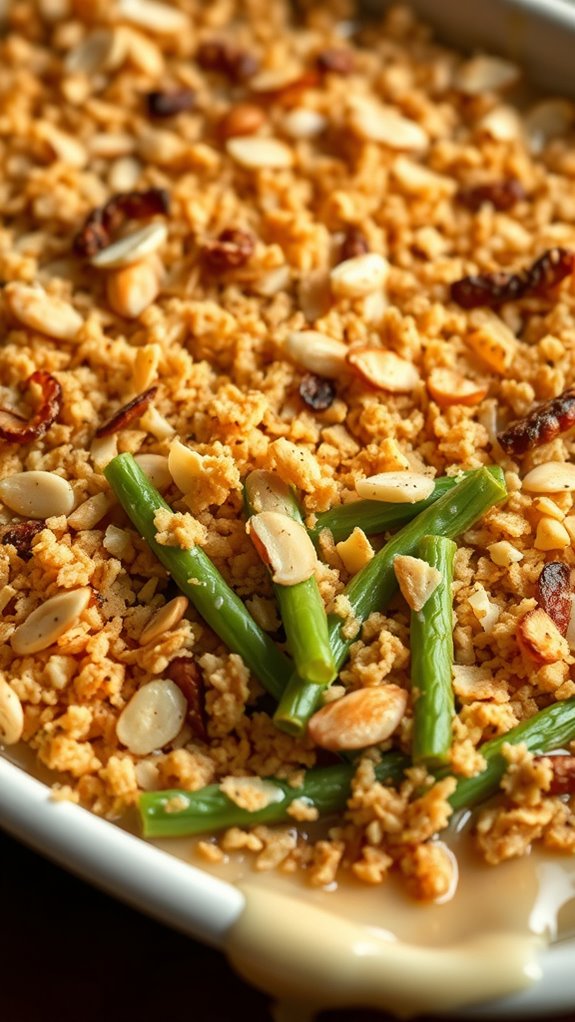 crispy panko green bean topping