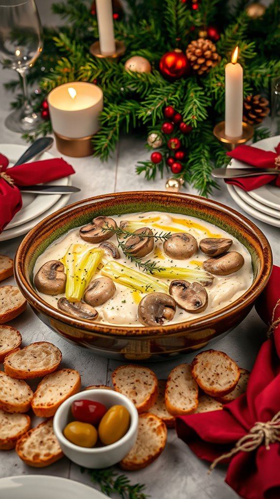 decadent creamed leeks dish