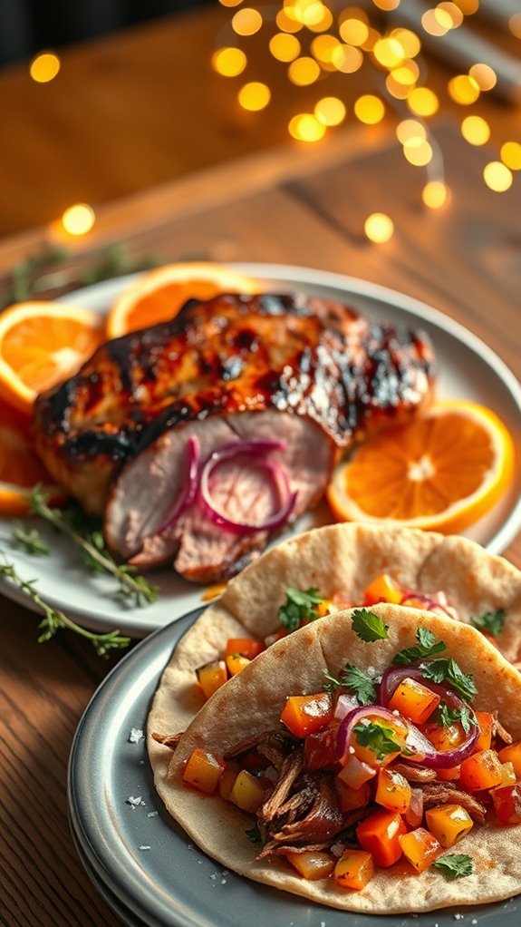 duck tacos with citrus salsa