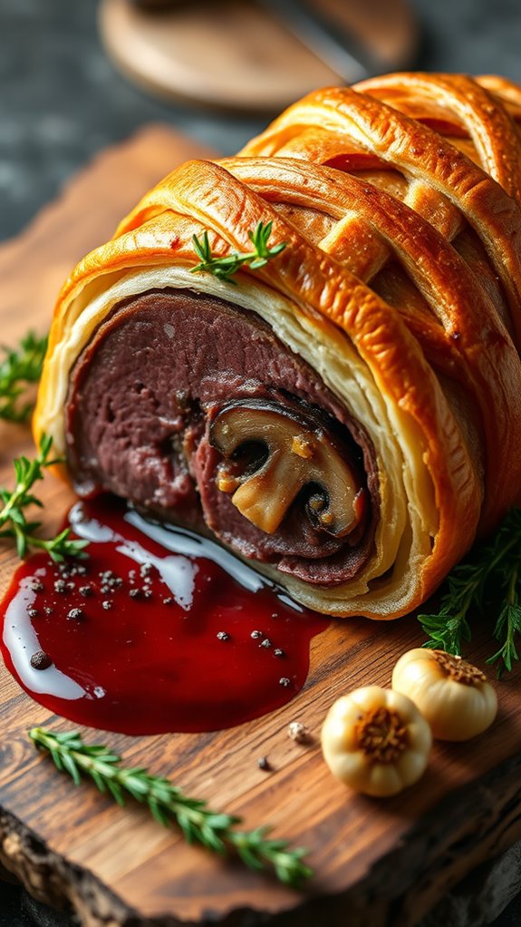 elegant beef pastry centerpiece