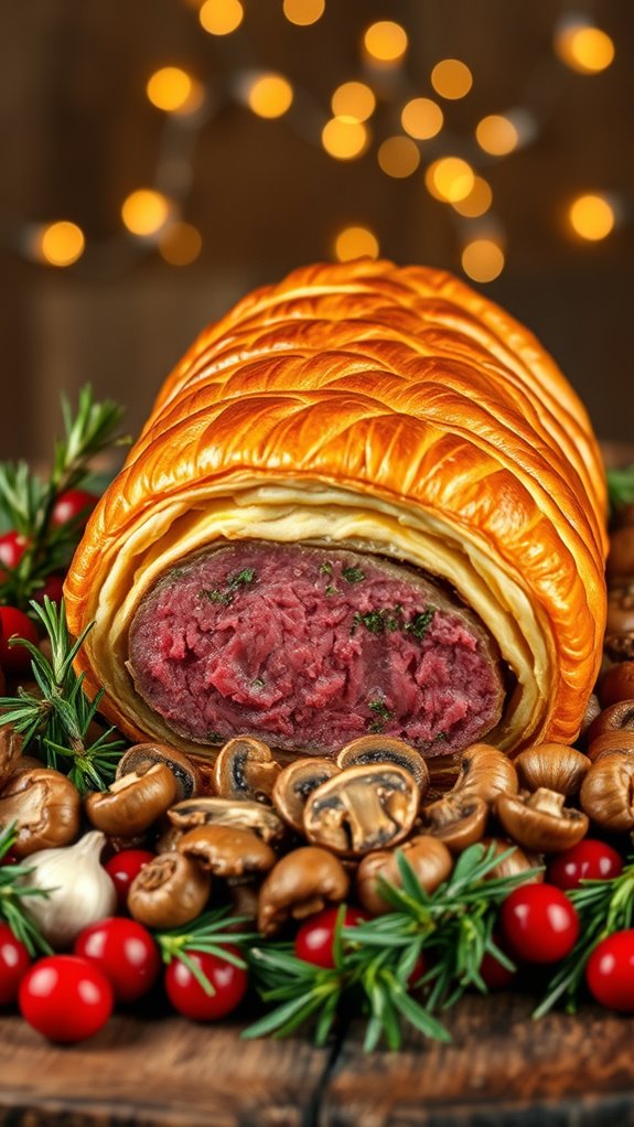 elegant beef wrapped pastry