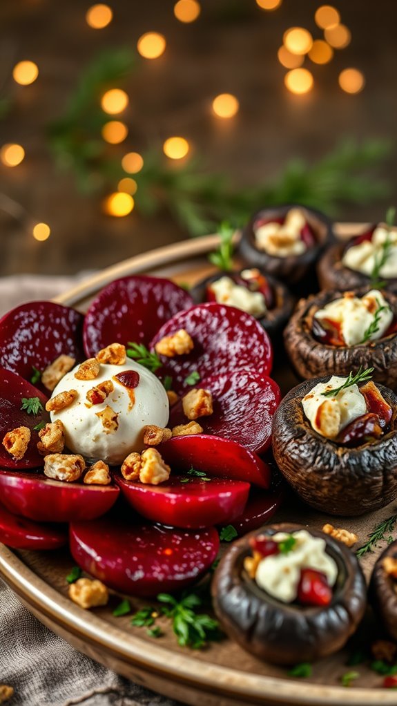 elegant beet and cheese appetizer