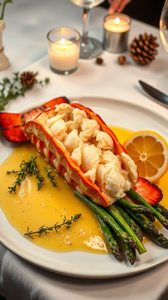 elegant broiled lobster tails