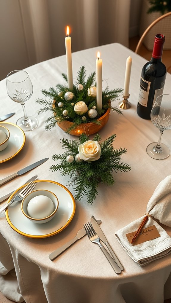 elegant christmas table setting