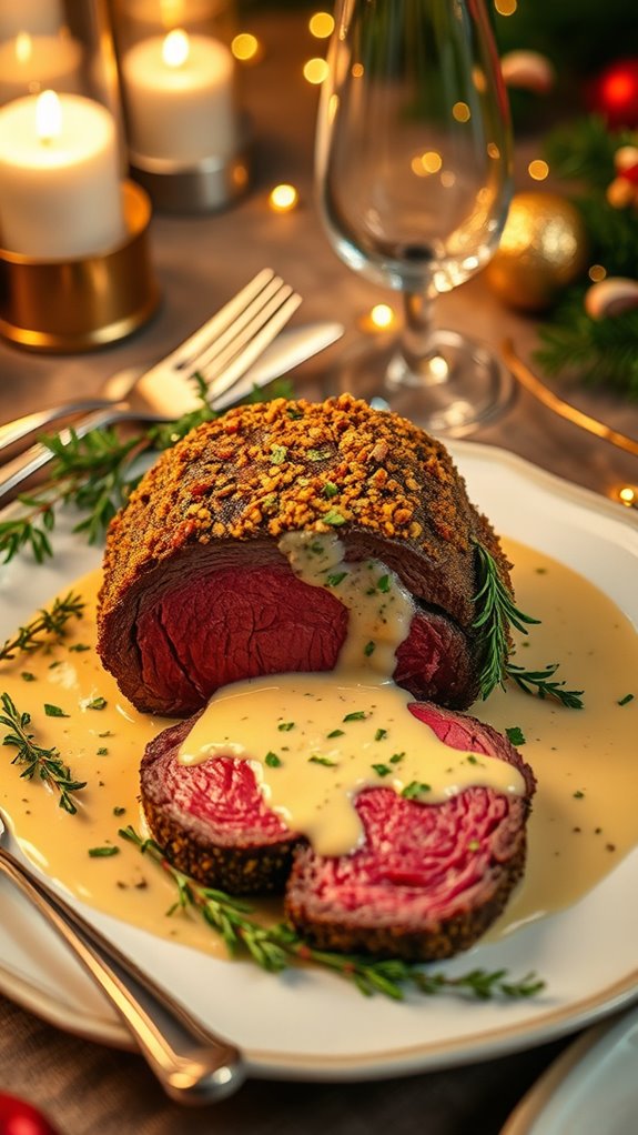 elegant festive beef dish