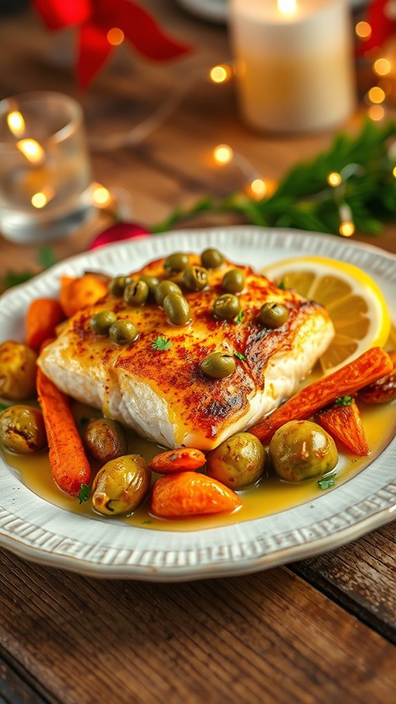elegant festive cod dish