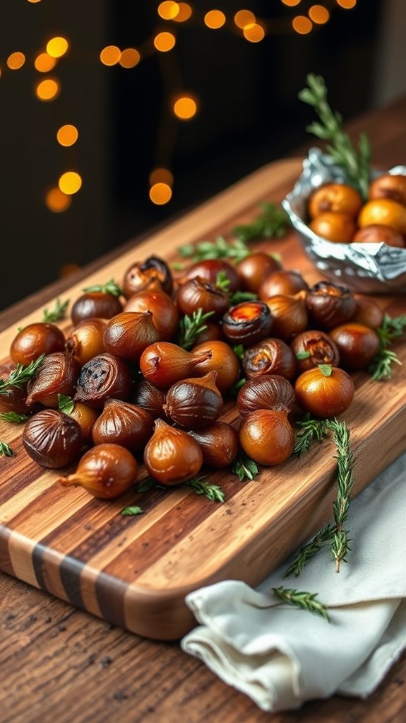 elegant roasted shallot platter