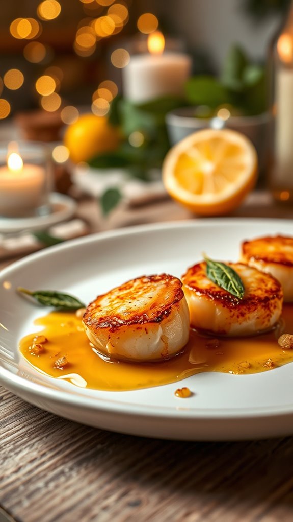 elegant scallops in butter
