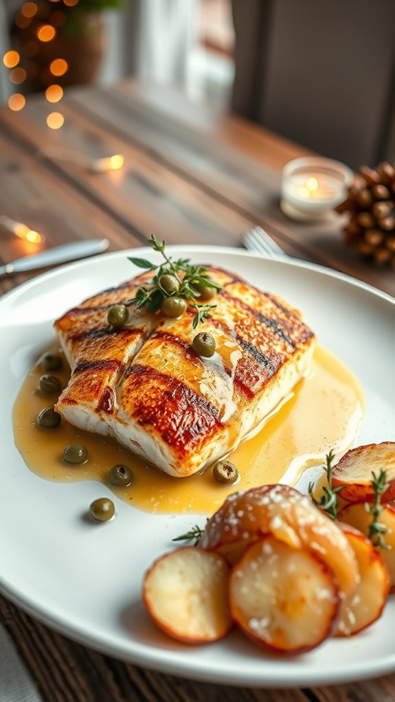 elegant seafood christmas dish