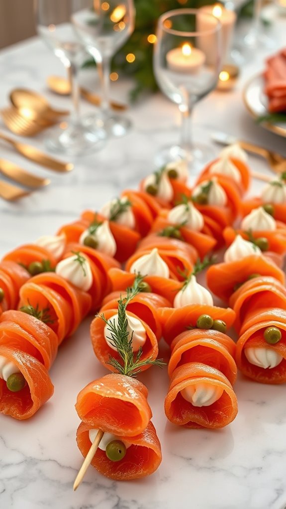 elegant smoked salmon skewers