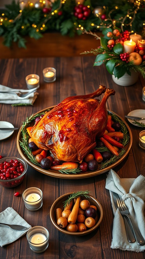 elegant spiced duck centerpiece