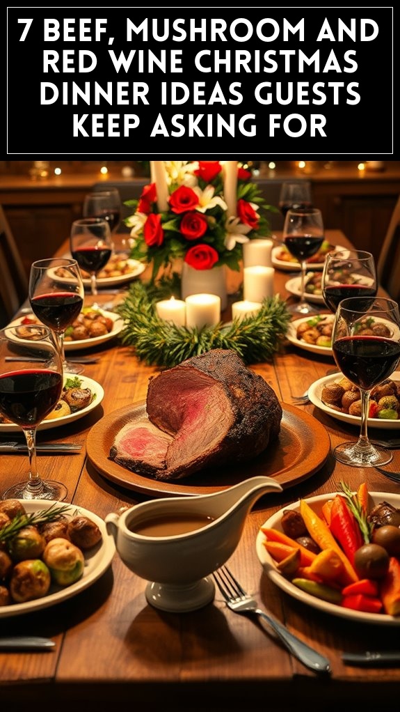 festive beef and mushroom meals