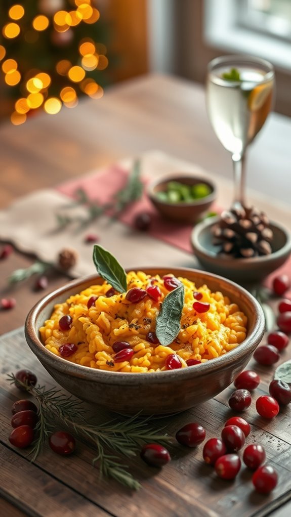 festive butternut squash risotto