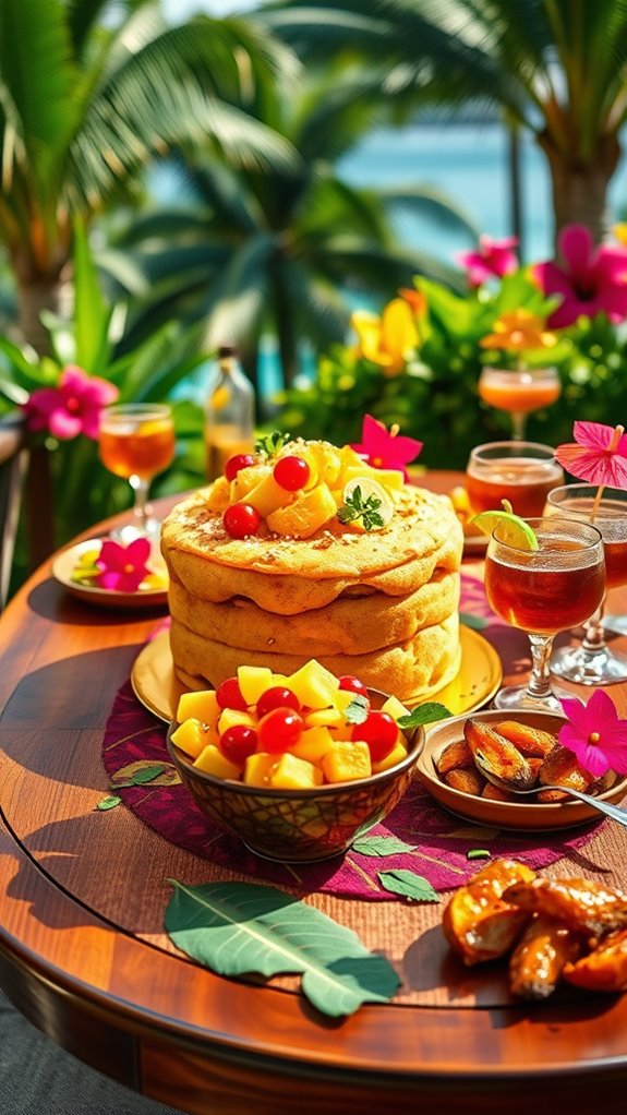 festive caribbean rum cake