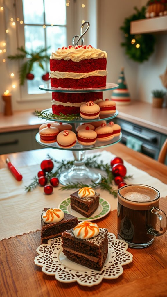 festive chocolate peppermint cheesecake