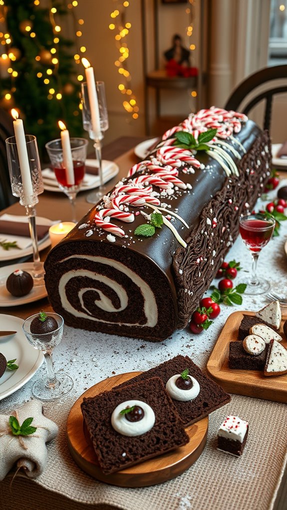 festive chocolate peppermint dessert