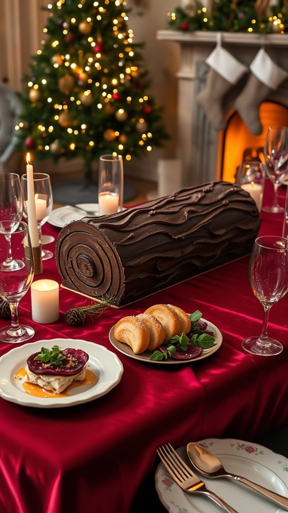 festive chocolate sponge cake