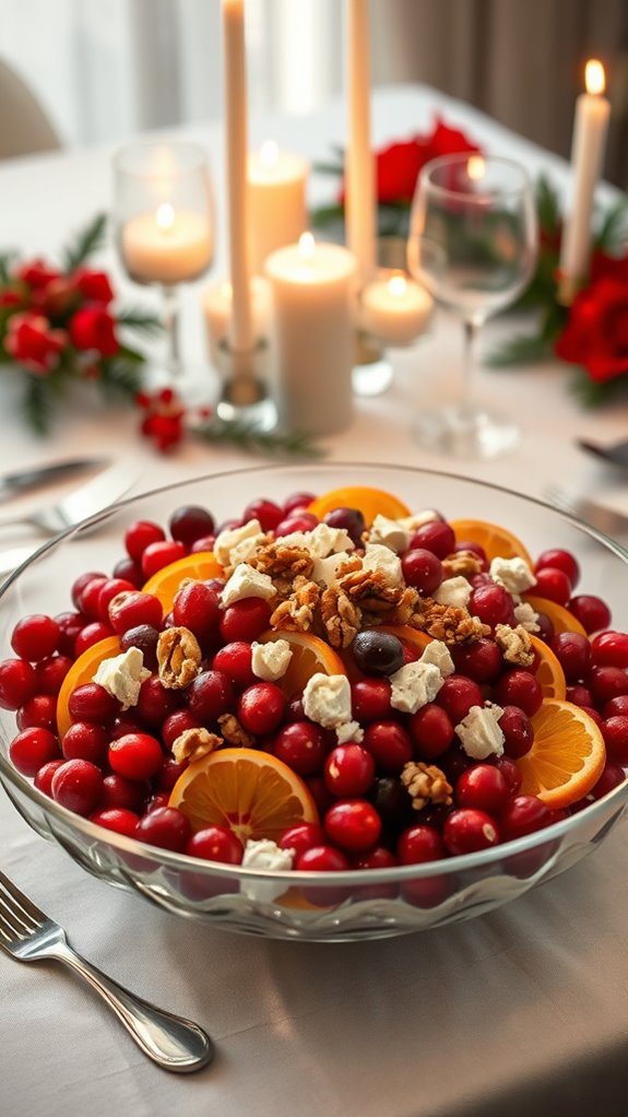festive cranberry orange walnut salad
