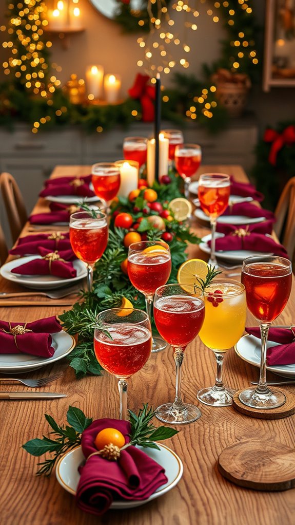 festive cranberry sparkling punch