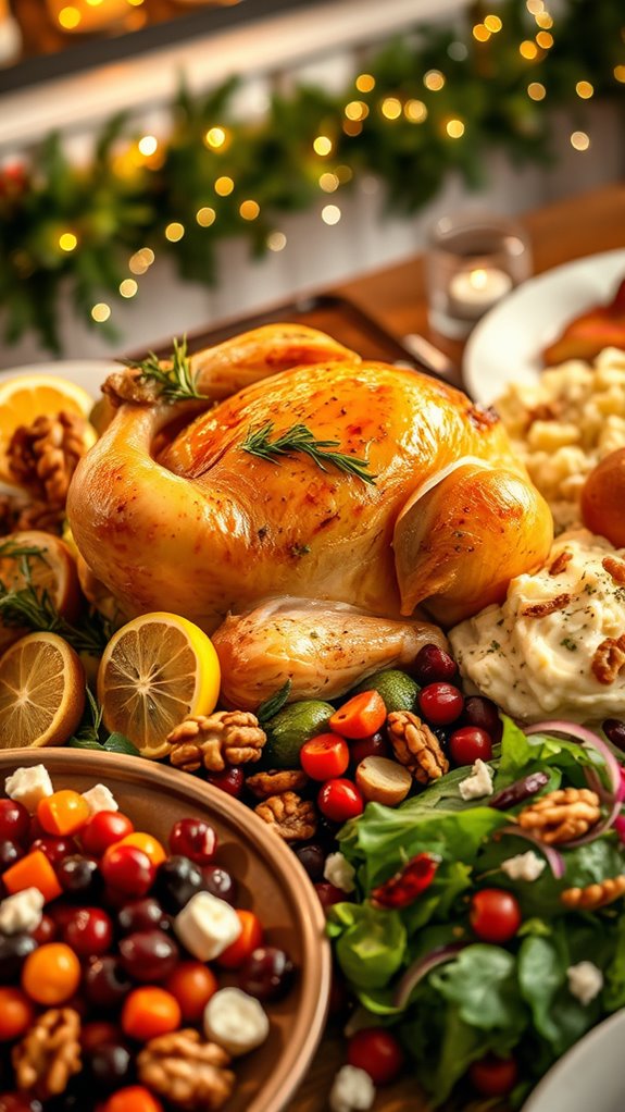 festive cranberry walnut salad