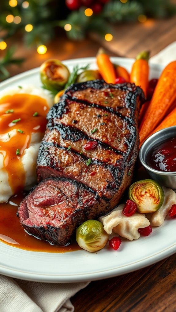 festive dinner plating tips