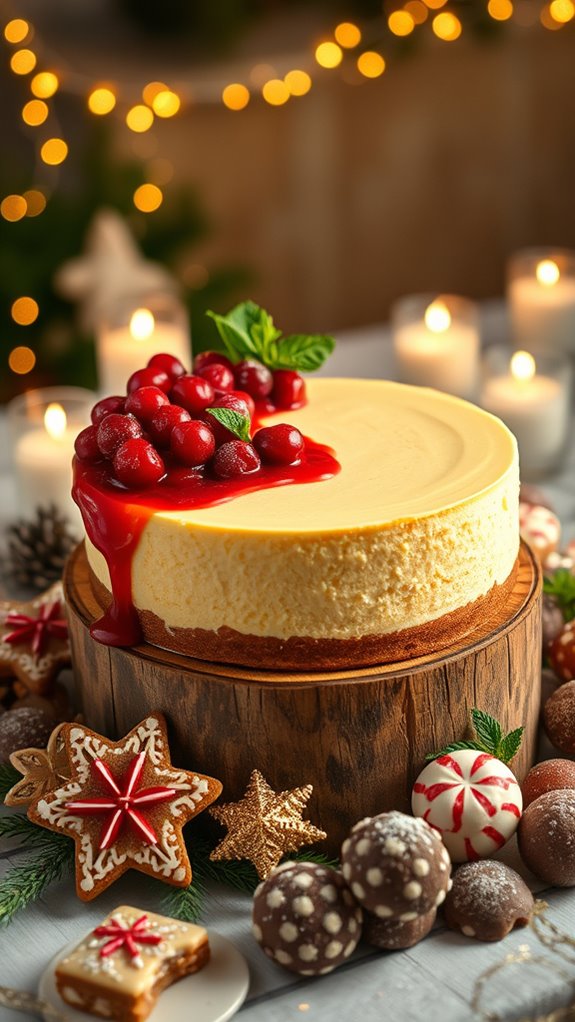 festive eggnog cheesecake delight