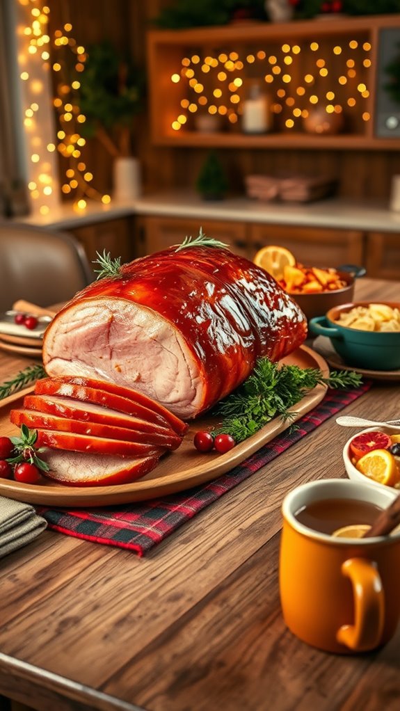 festive glazed ham recipe
