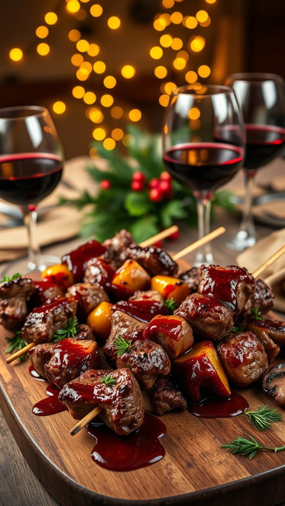festive grilled beef skewers