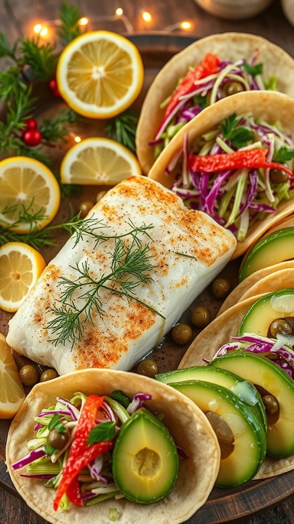 festive halibut tacos recipe