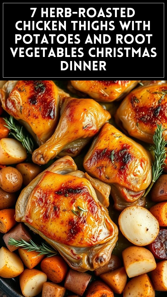 festive herb roasted chicken dinner