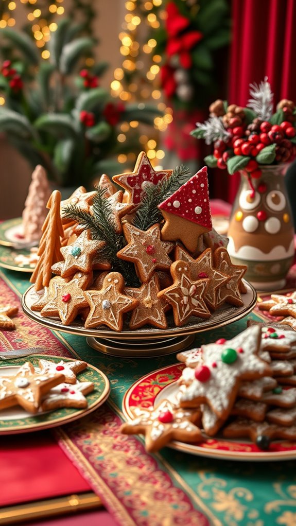 festive holiday gingerbread cookies