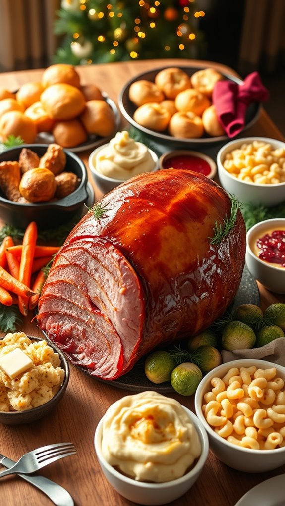 festive maple glazed ham