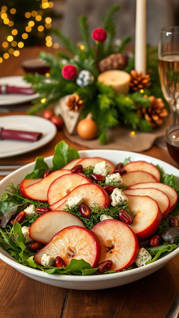 festive pear blue cheese salad