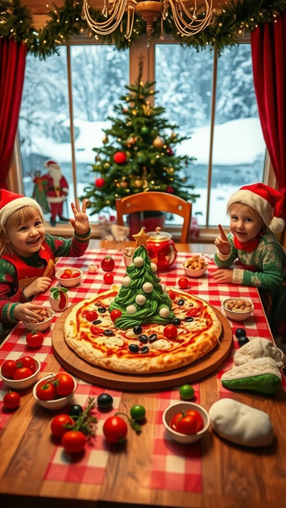 festive pizza making celebration