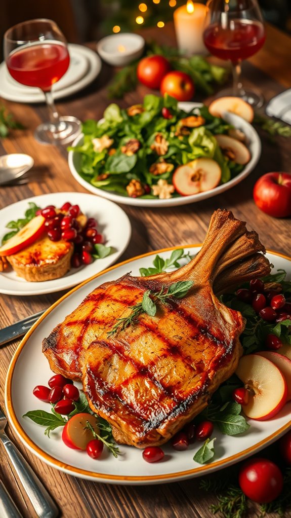 festive pomegranate pecan salad