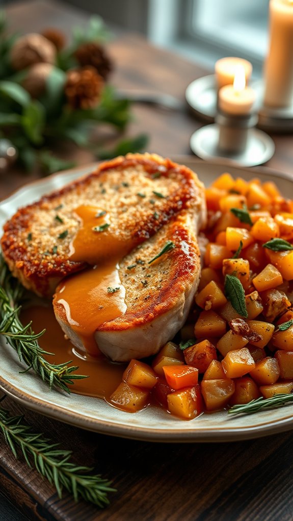 festive pork with chutney