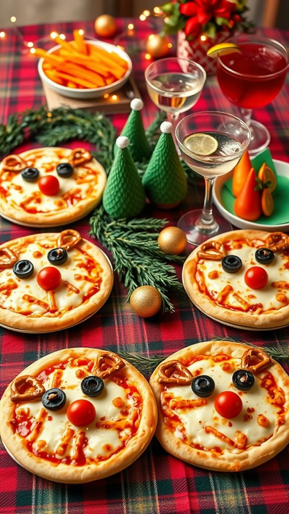 festive reindeer pizza creations