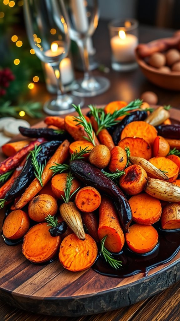 festive roasted sweet potatoes
