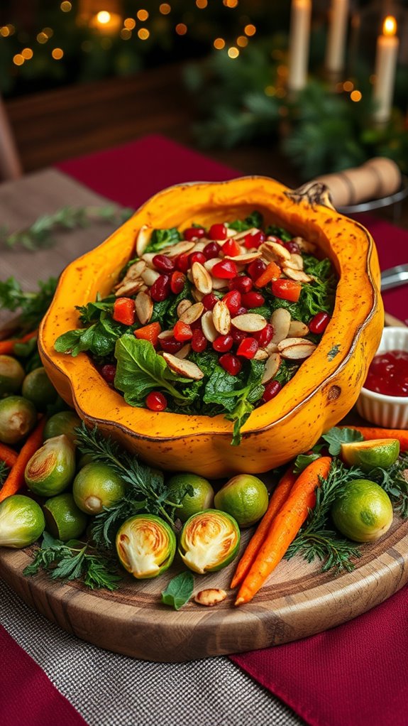 festive stuffed butternut squash