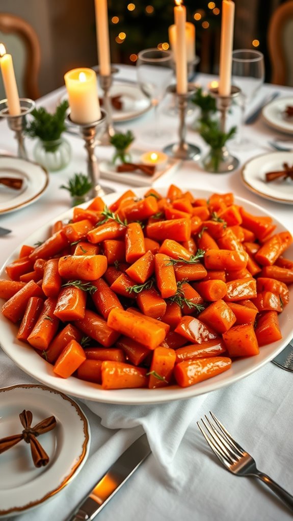festive sweet glazed carrots