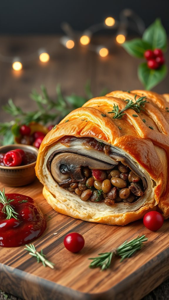 festive vegan mushroom dish