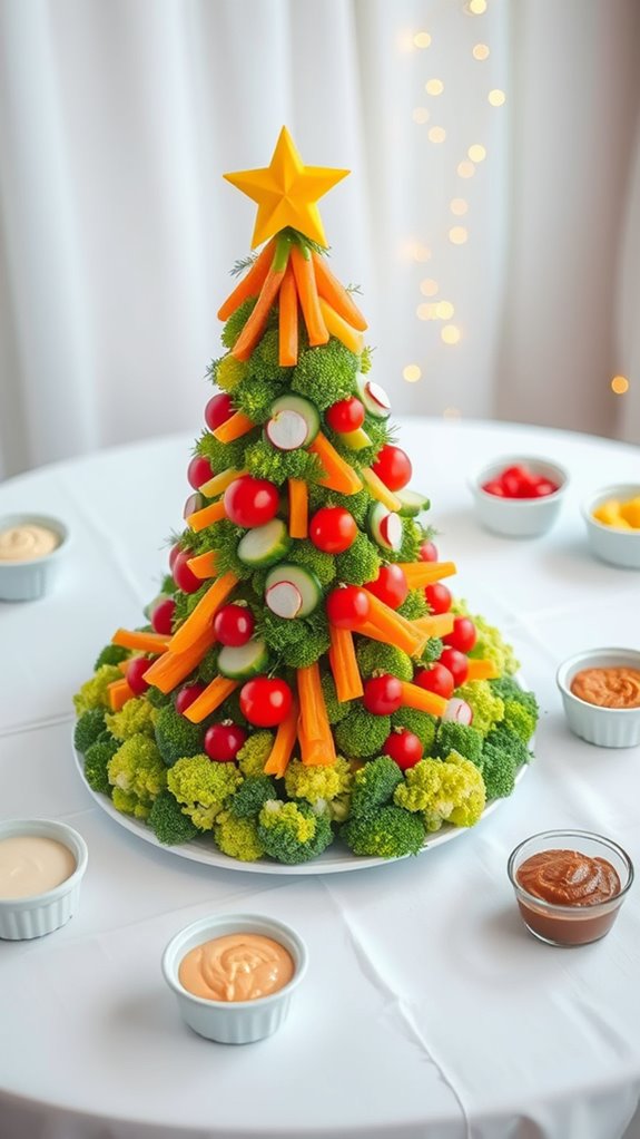 festive veggie platter arrangement
