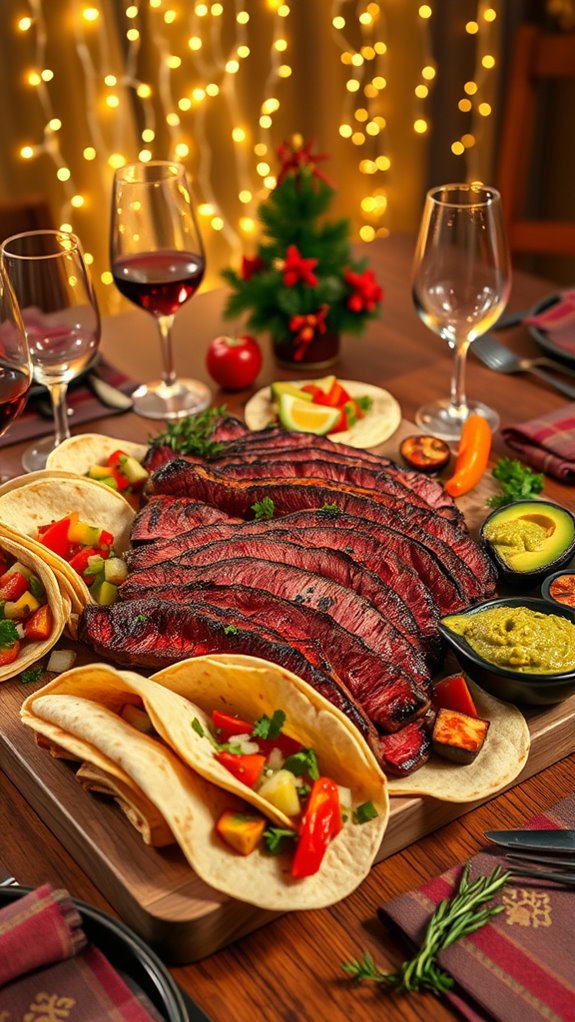 flavorful holiday steak fajitas